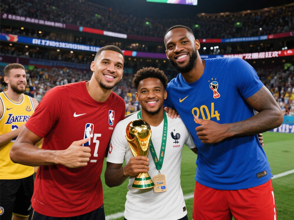 NBA球星与世界杯巨星同框,跨界狂欢点燃激情 NBA球星与世界杯巨星同框,跨界狂欢点燃激情